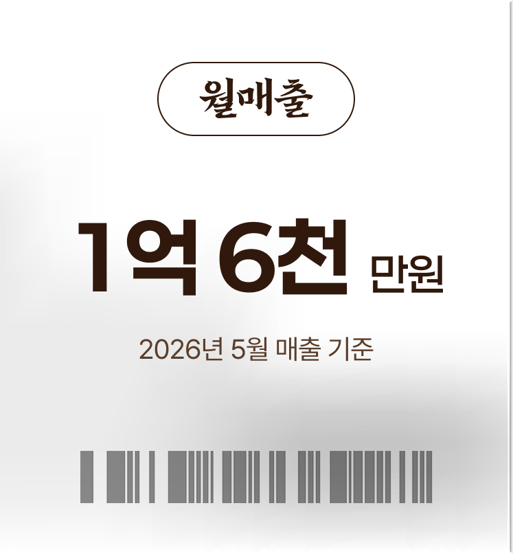 죽림보쌈칼국수 월매출